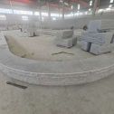 河池 芝麻白异形坐凳，自然面光面弧形加工