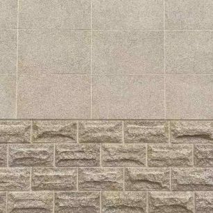 河池 黄金麻自然面蘑菇石配荔枝面干挂