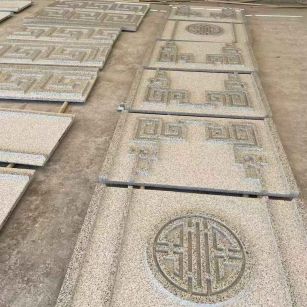 河池 白麻花岗岩外墙立面雕刻板