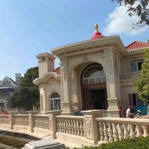 河池 黄金麻花岗岩欧式别墅