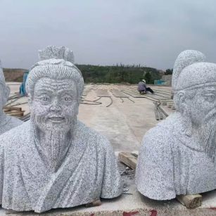 河池 白麻花岗岩石材人物立体雕刻