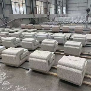 河池 白麻花岗岩异形加工-石凳，坐凳