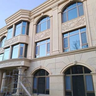 河池 黄金麻花岗岩别墅外墙干挂