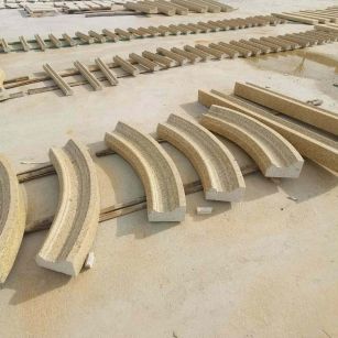 河池 黄金麻花岗岩别墅线条