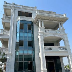 河池 白麻花岗岩别墅外墙干挂效果展示