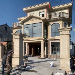 河池 黄金麻花岗岩荔枝面别墅外墙干挂私家专属