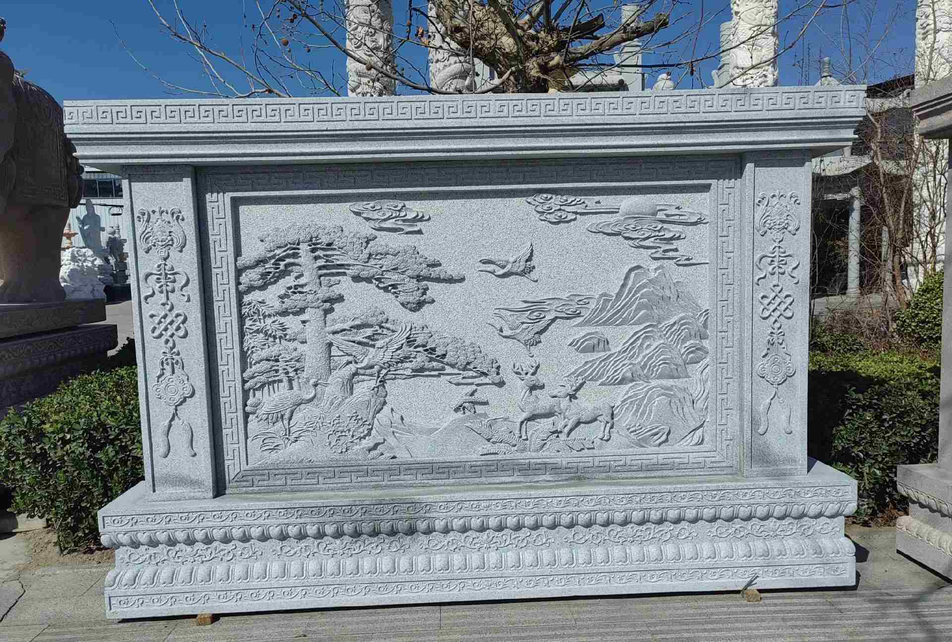 河池 芝麻白大型照壁，屏风，影壁