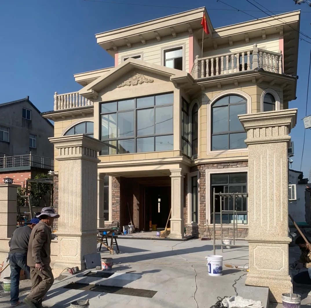 河池 黄金麻花岗岩荔枝面别墅外墙干挂私家专属