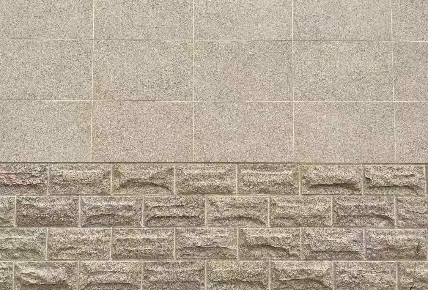 河池 黄金麻自然面蘑菇石配荔枝面干挂